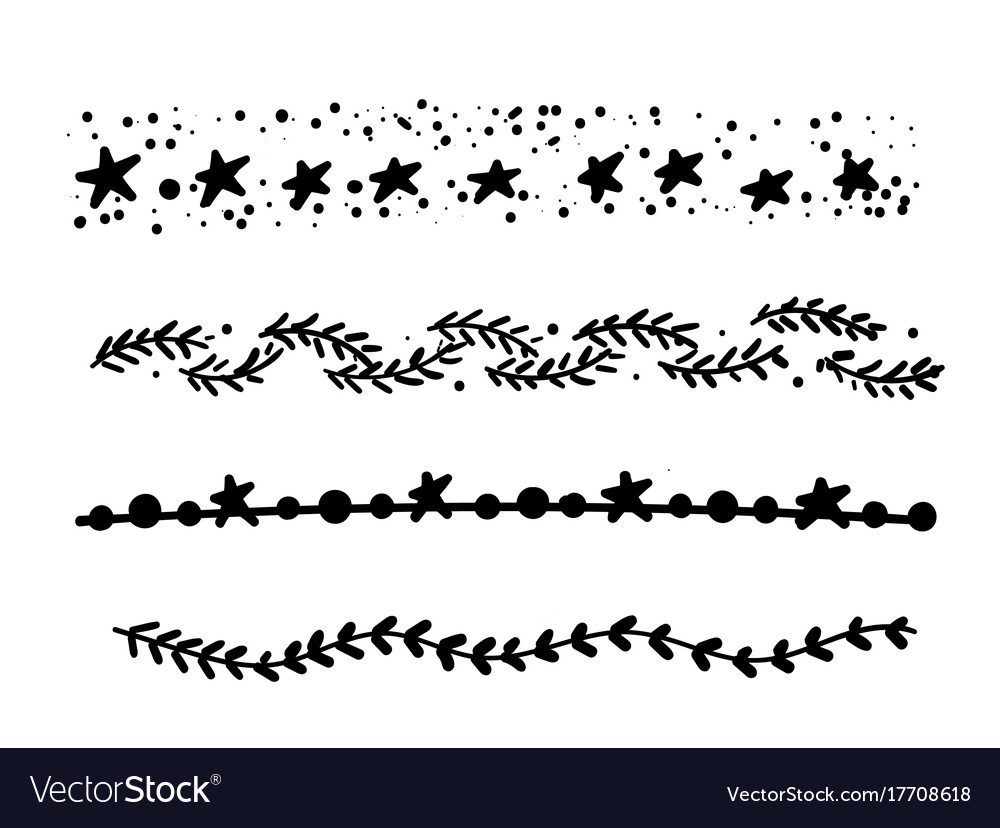 Hand Drawn Christmas Doodle Set