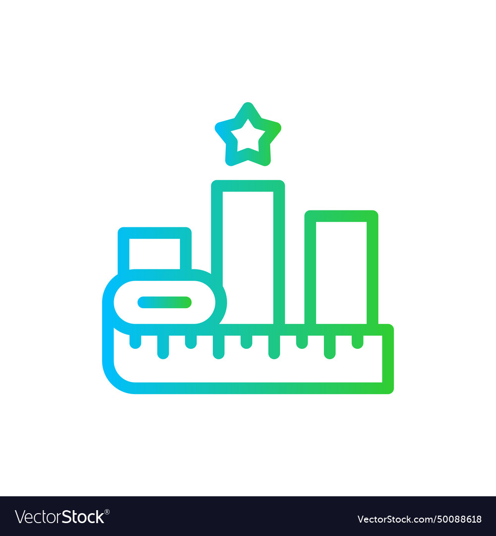 Measure success key performance indicator icon vector image Measure success key performance indicator icon
