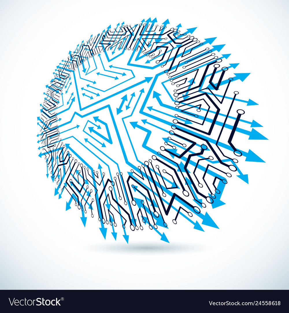 Microchip design cpu information communication vector image Microchip design cpu information communication