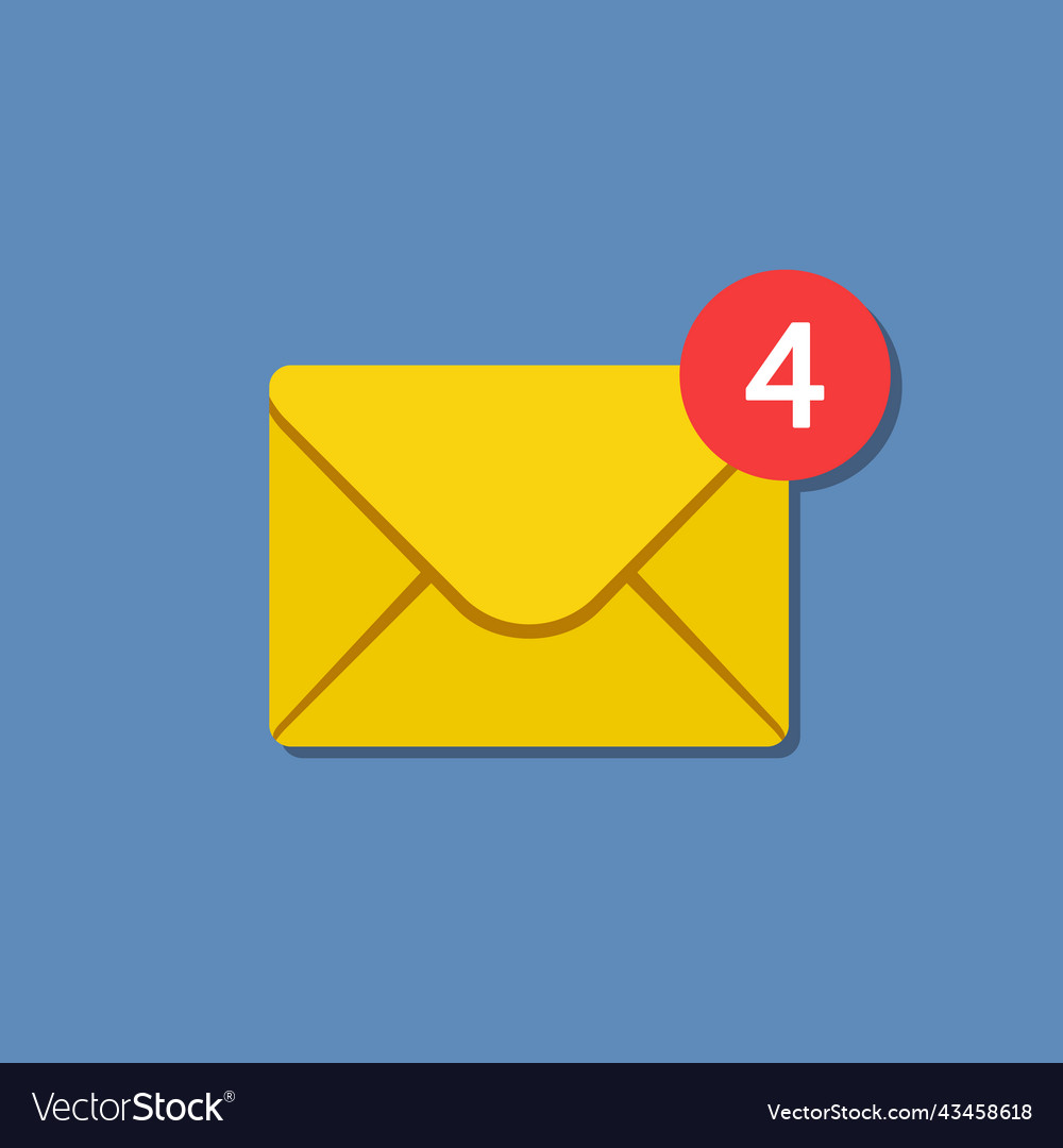 New incoming messages icon with notification vector image New incoming messages icon with notification