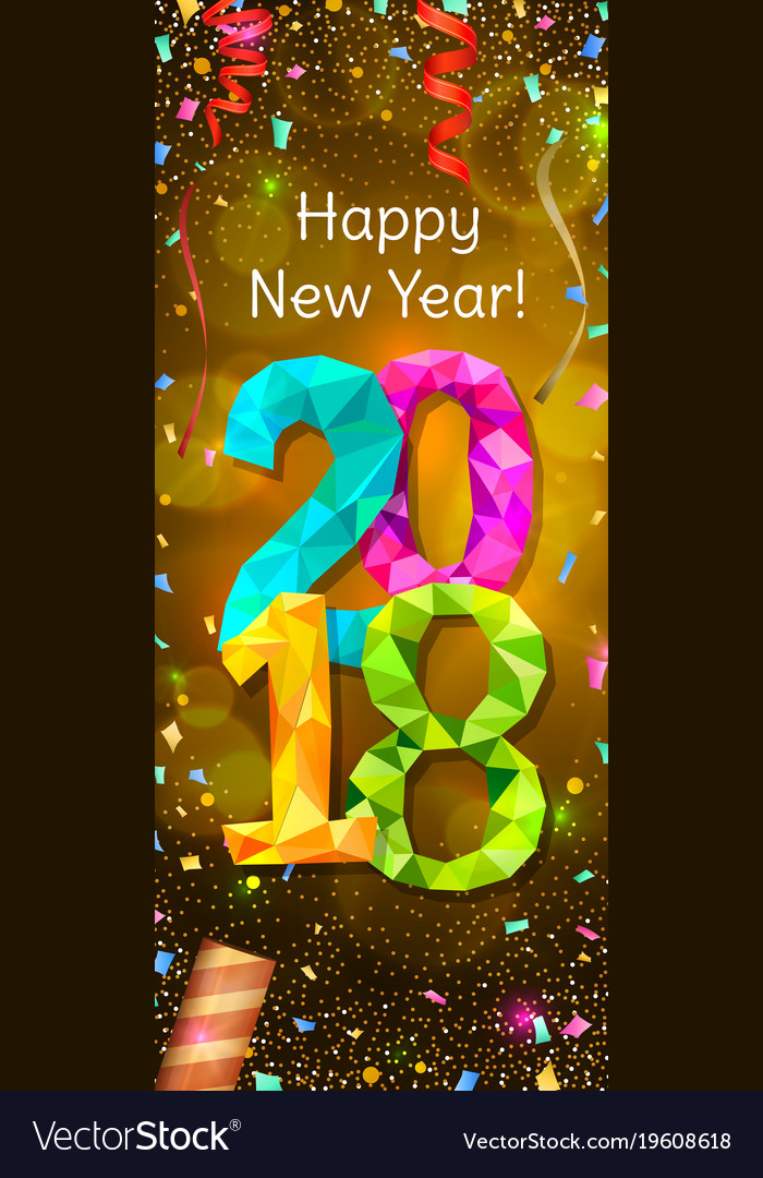 New year 2018 banner Royalty Free Vector Image