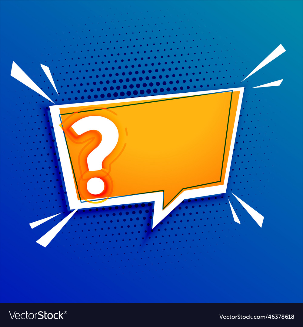 Question mark template with text space design