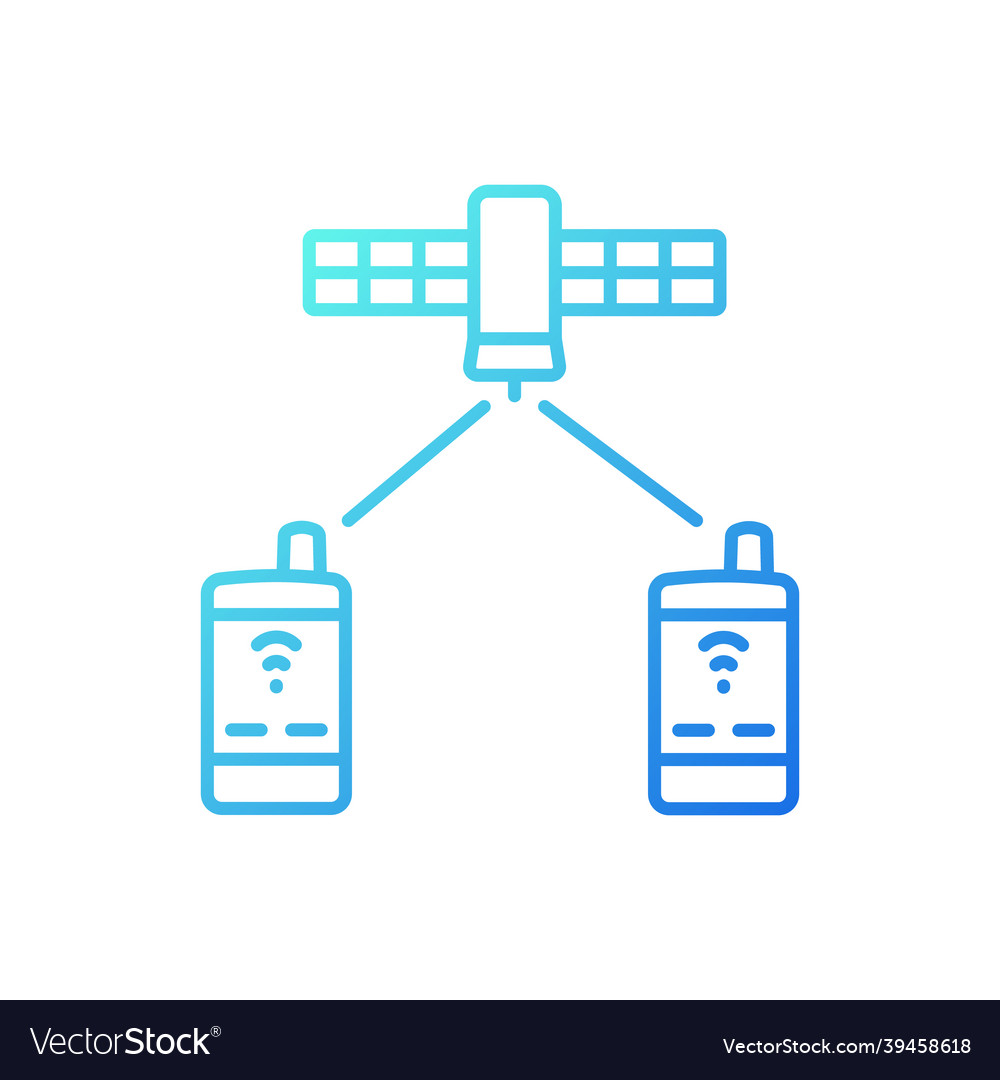 Satellitentelefonie Gradienten lineare Ikone