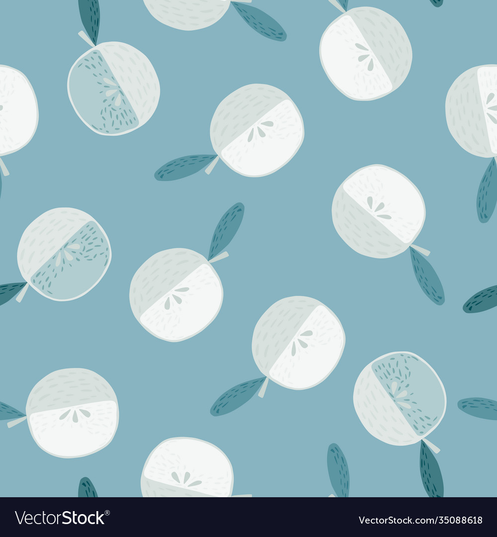 Seamless random bright pattern with apples white Vector Image Seamless random bright pattern with apples white