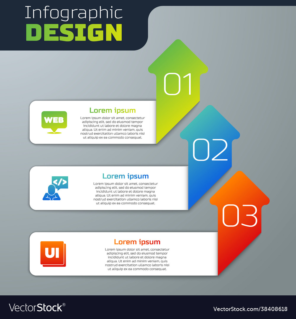Set web and graphic design front end development Vector Image