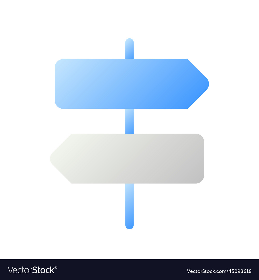 Signposts pointing in different directions flat vector image Signposts pointing in different directions flat