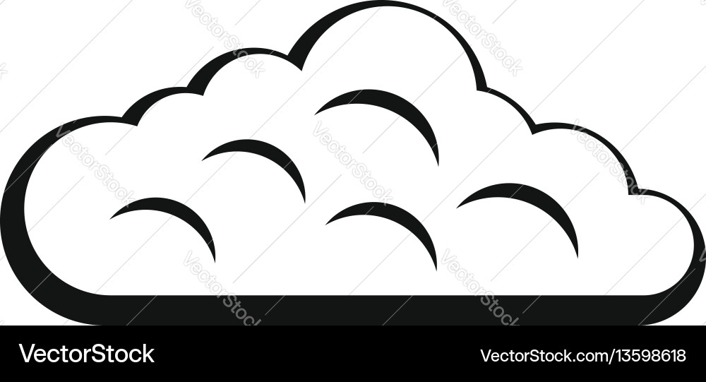 Sky cloud icon simple style Royalty Free Vector Image