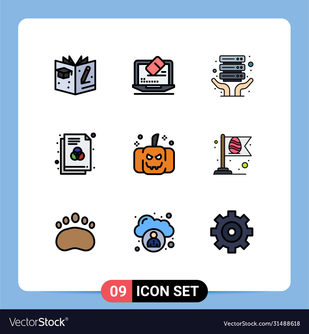 Stock icon pack 9 line signs and symbols