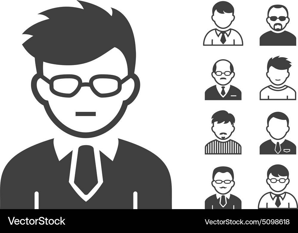 Users icons Royalty Free Vector Image - VectorStock