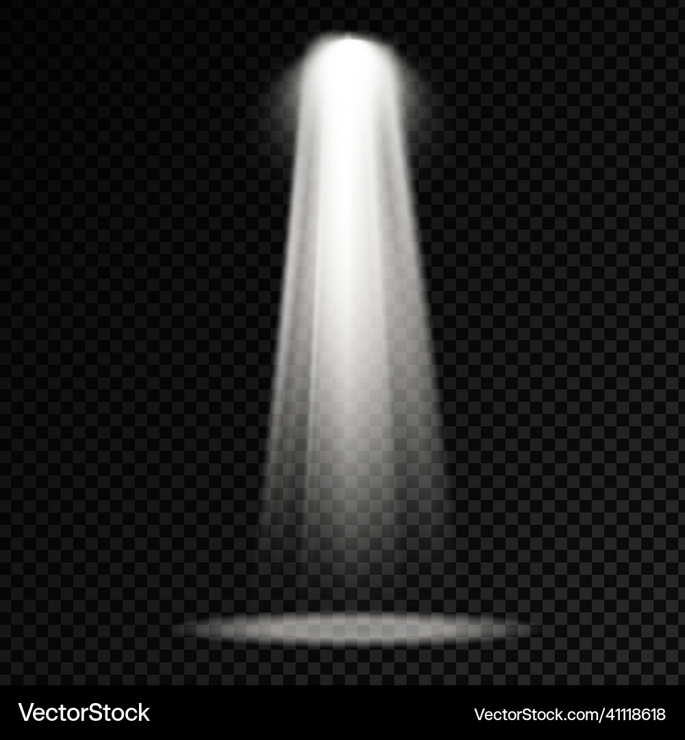 White Spotlight Projector Light Effects Royalty Free Vector