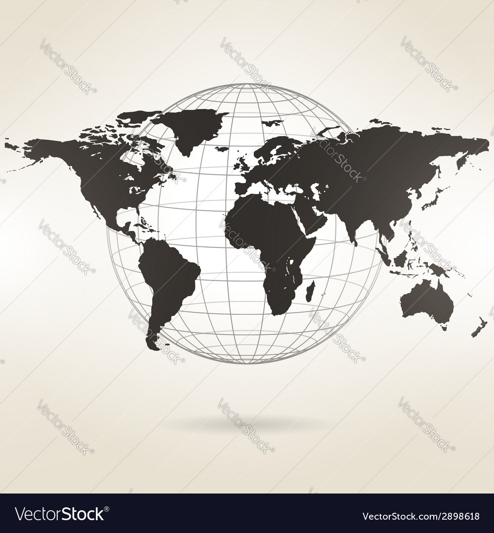World map Royalty Free Vector Image - VectorStock