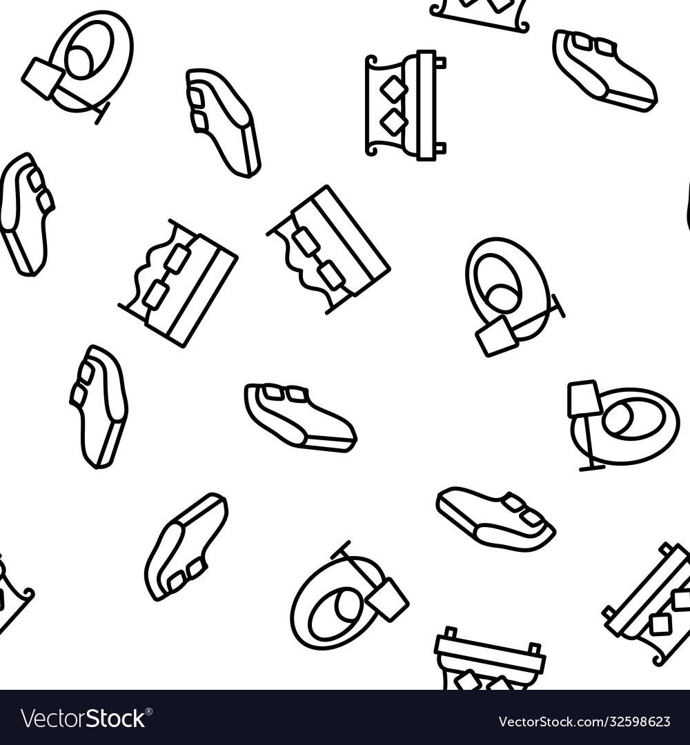 Bed bedroom furniture seamless pattern Vector Image Bed bedroom furniture seamless pattern