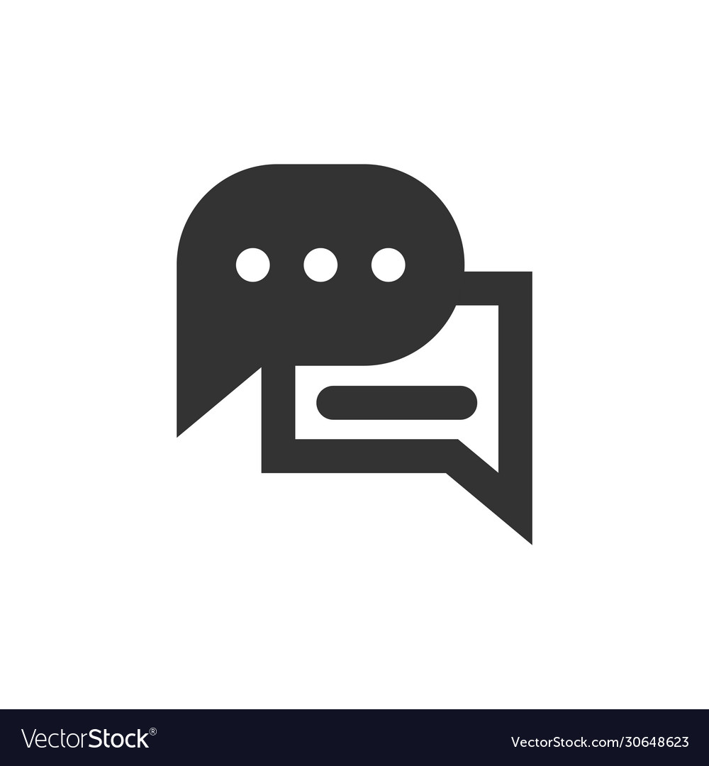 Chat speech bubble and dialog balloon filled style