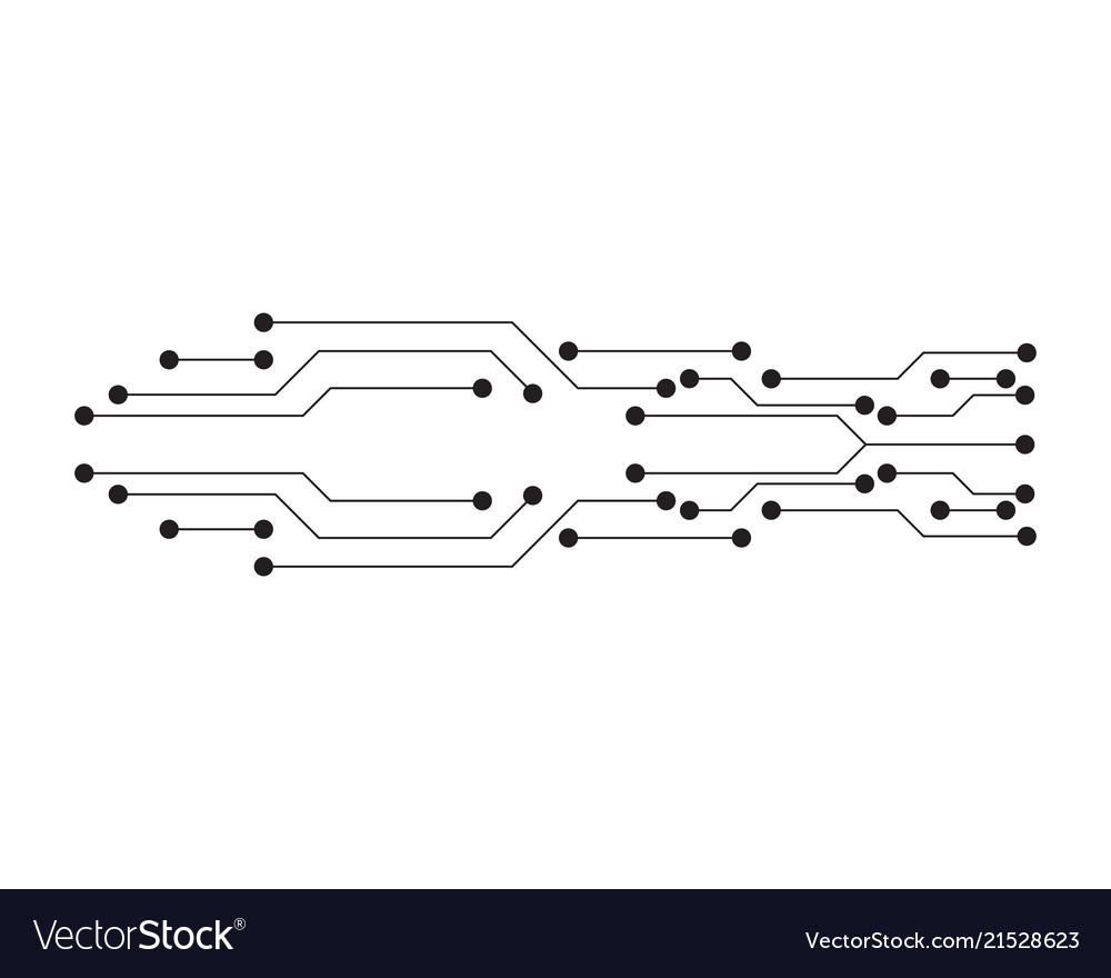 Circuit template line Royalty Free Vector Image