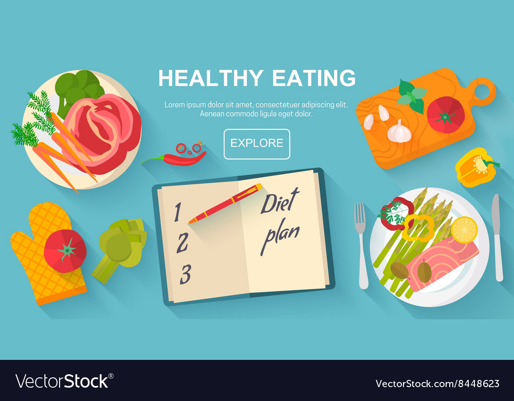 Diet and healthy eating food concept