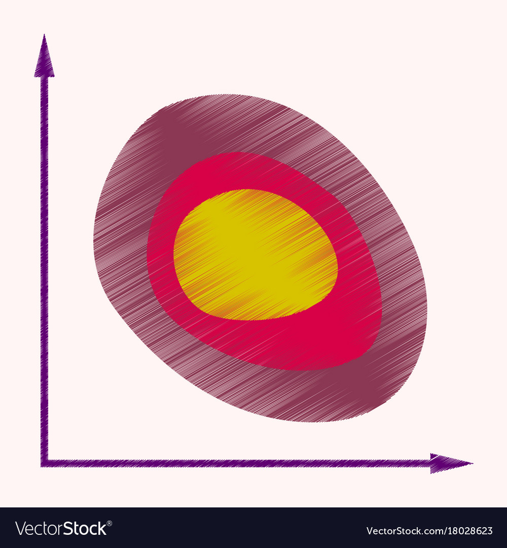 Flat shading style icon graph