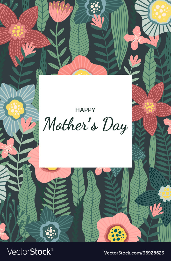 Happy women s day cute card for spring holiday vector image Happy women s day cute card for spring holiday