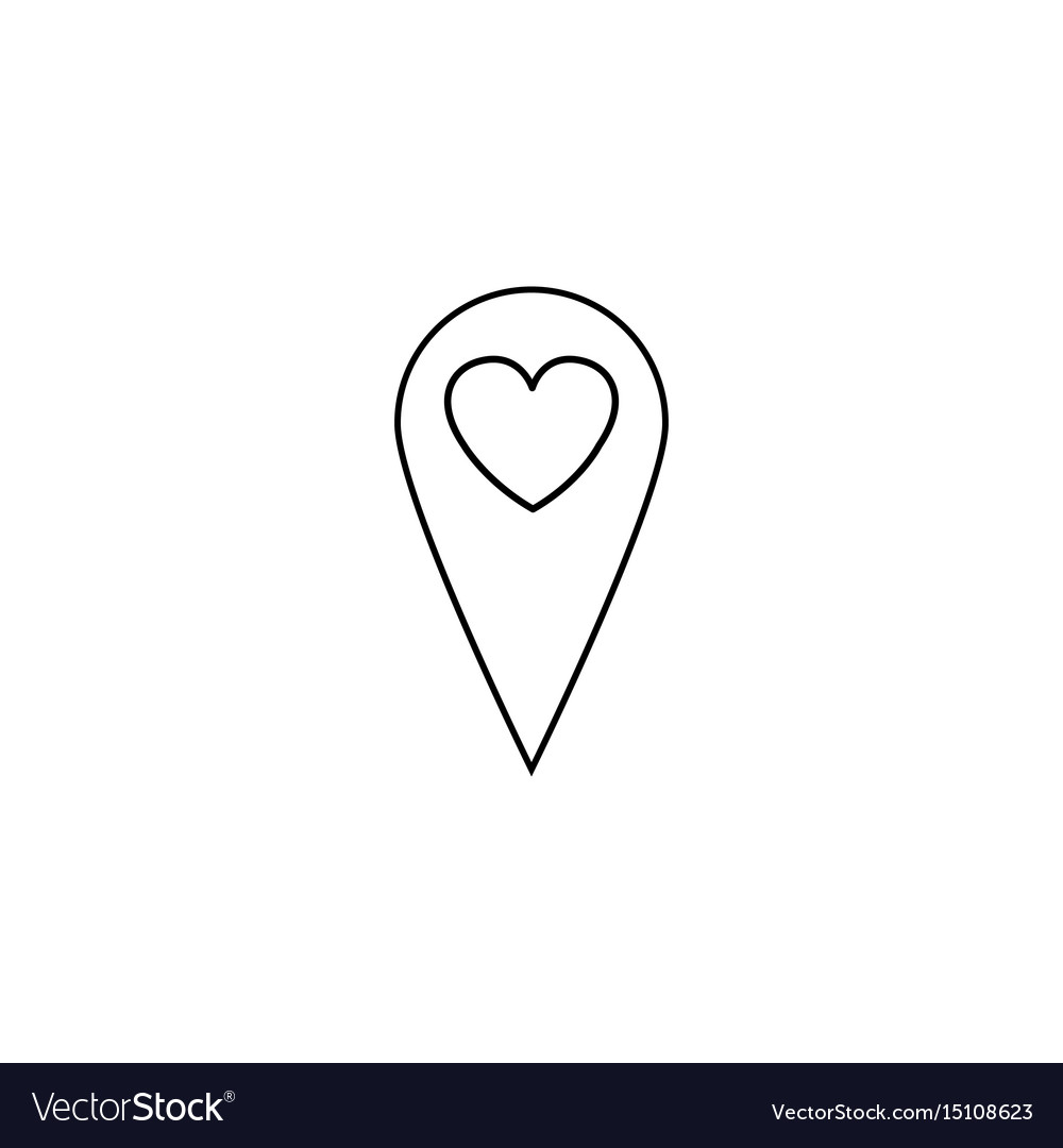 Heart Pointer Location Icon