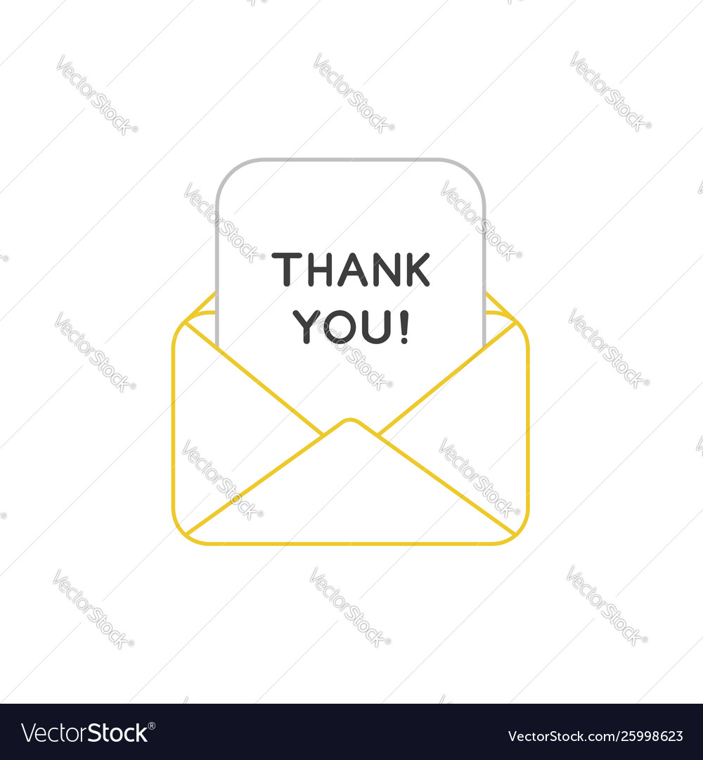 Icon concept open envelope mail or message