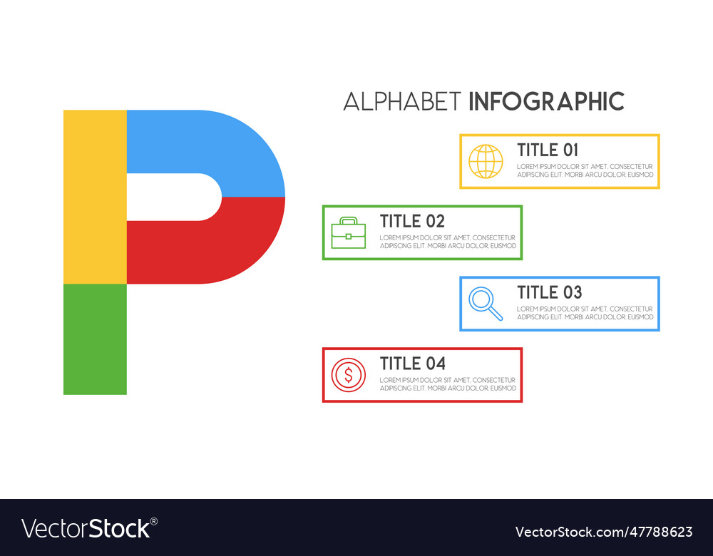 Buchstaben p Alphabet und andere Elemente
