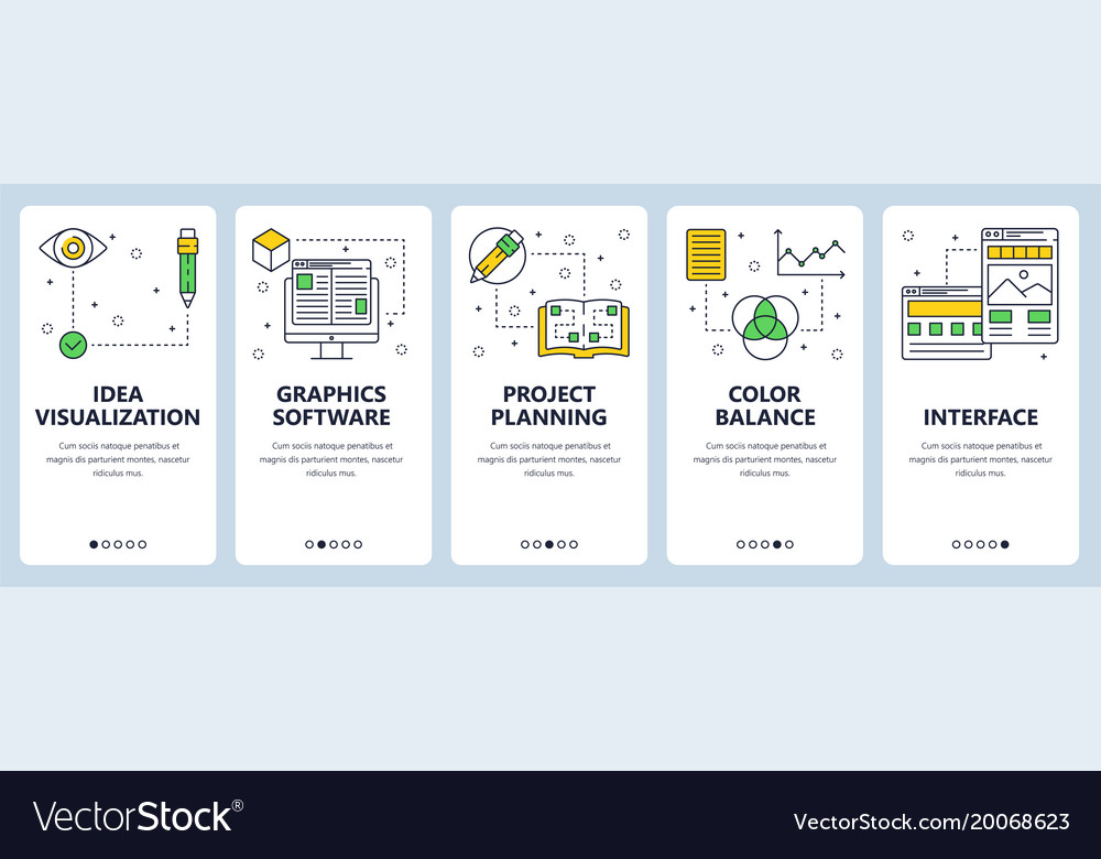 Modern thin line idea visualization concept