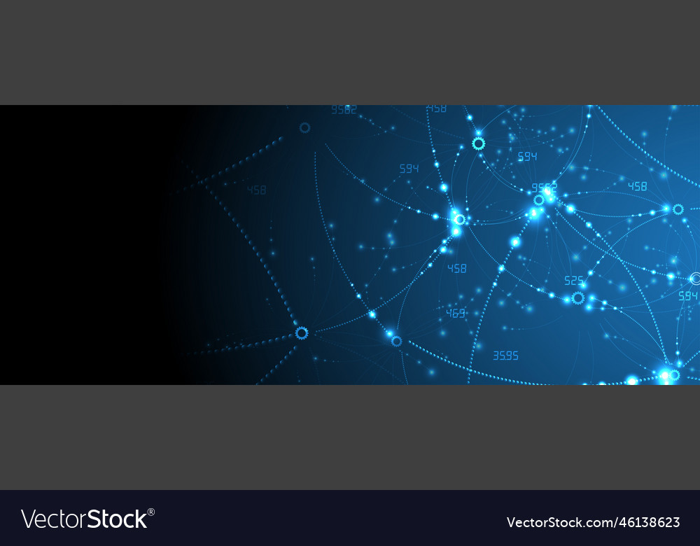Neural network concept connected cells with links vector image Neural network concept connected cells with links