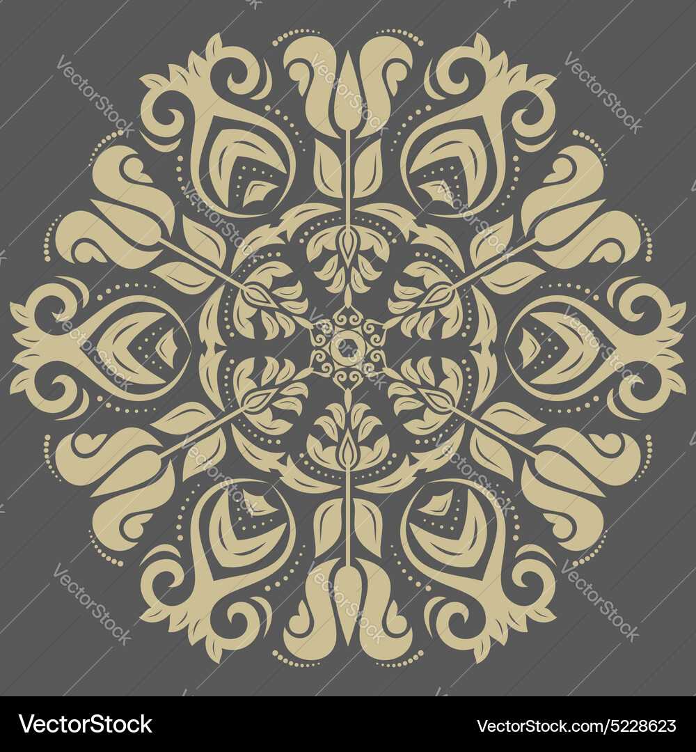 Oriental Damask Pattern Royalty Free Vector Image