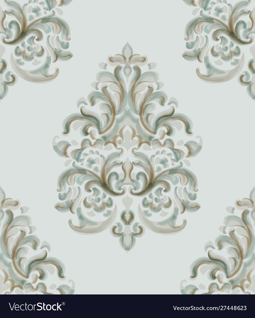 Rococo texture pattern vector image Rococo texture pattern