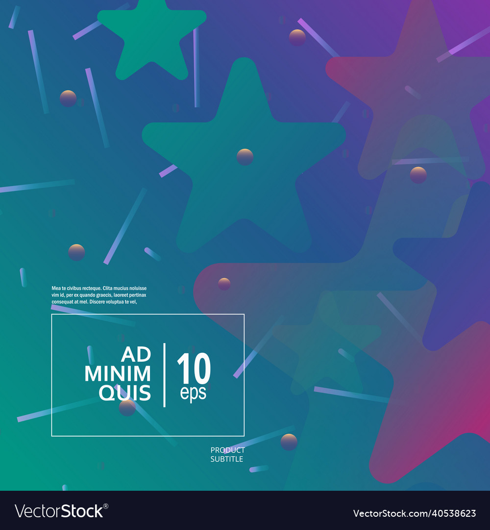 Template stripes from random stars vector image Template stripes from random stars