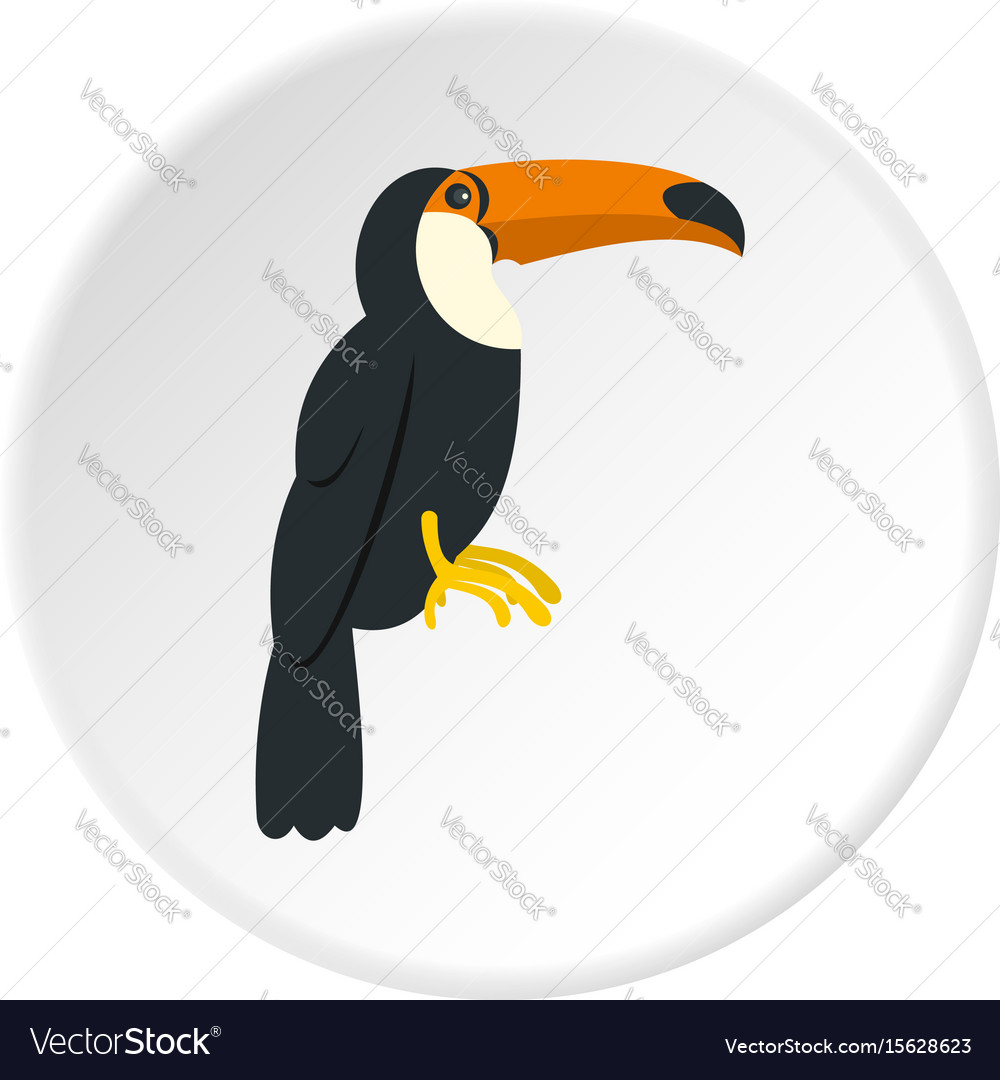 Toucan ramphastos vitellinus icon circle Vector Image