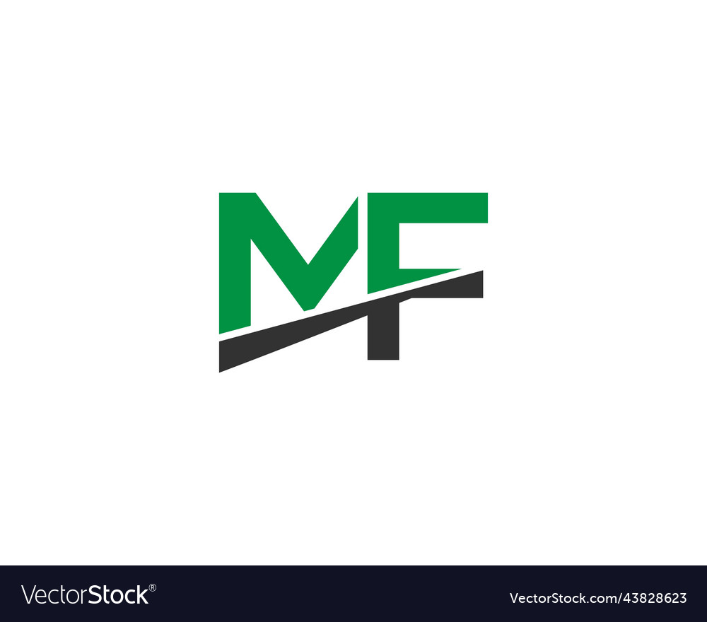 Trendy design mf flat letter logo