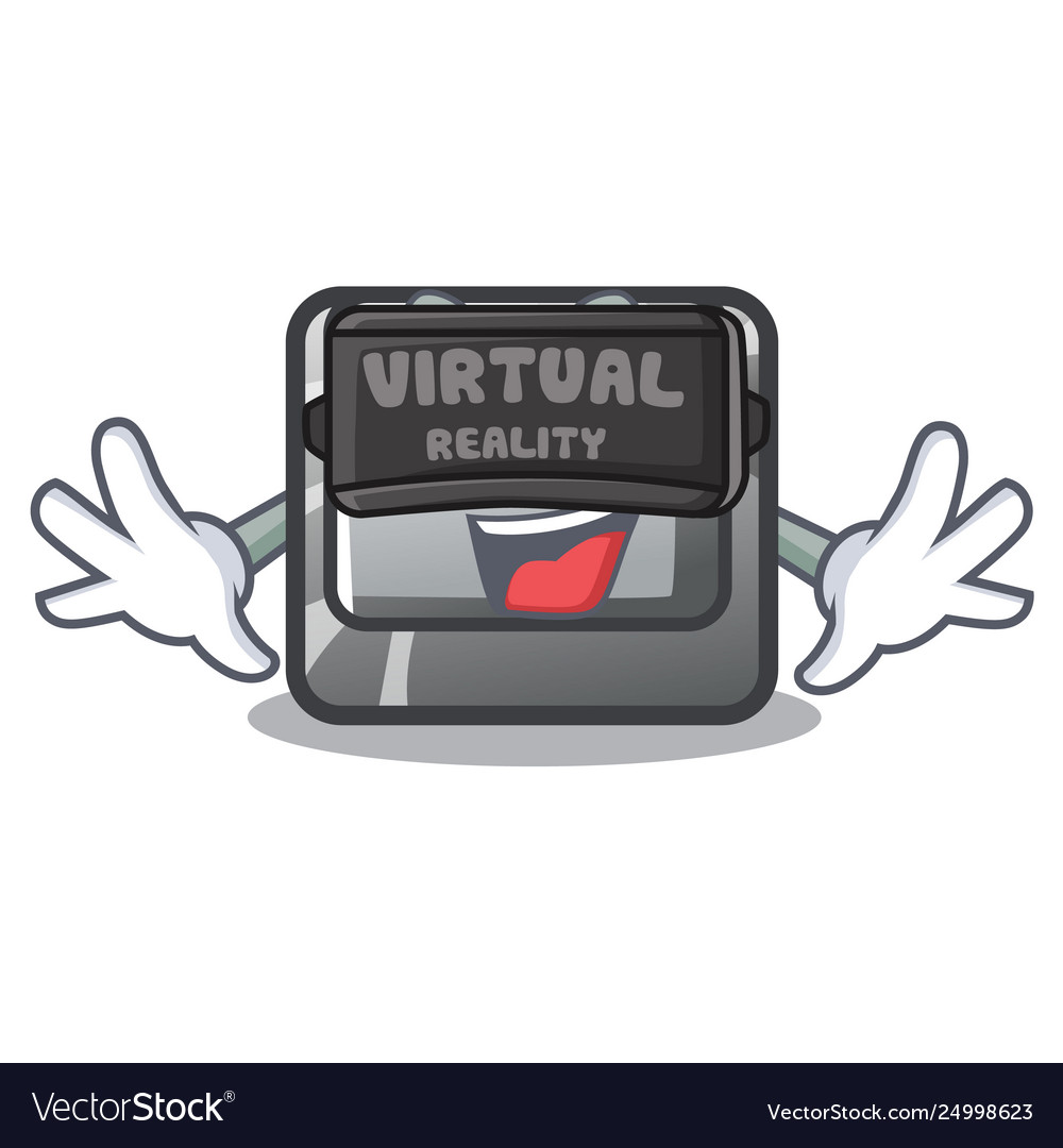 Virtual reality button g in character shape