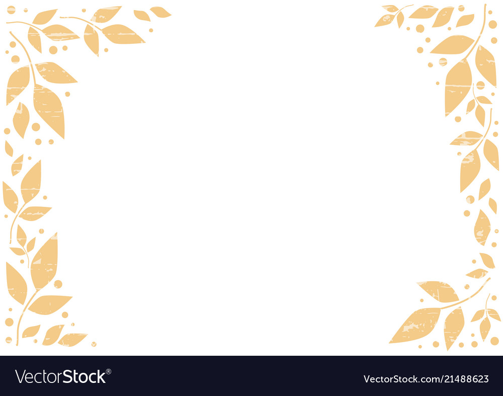 White background with frame of orange leaves