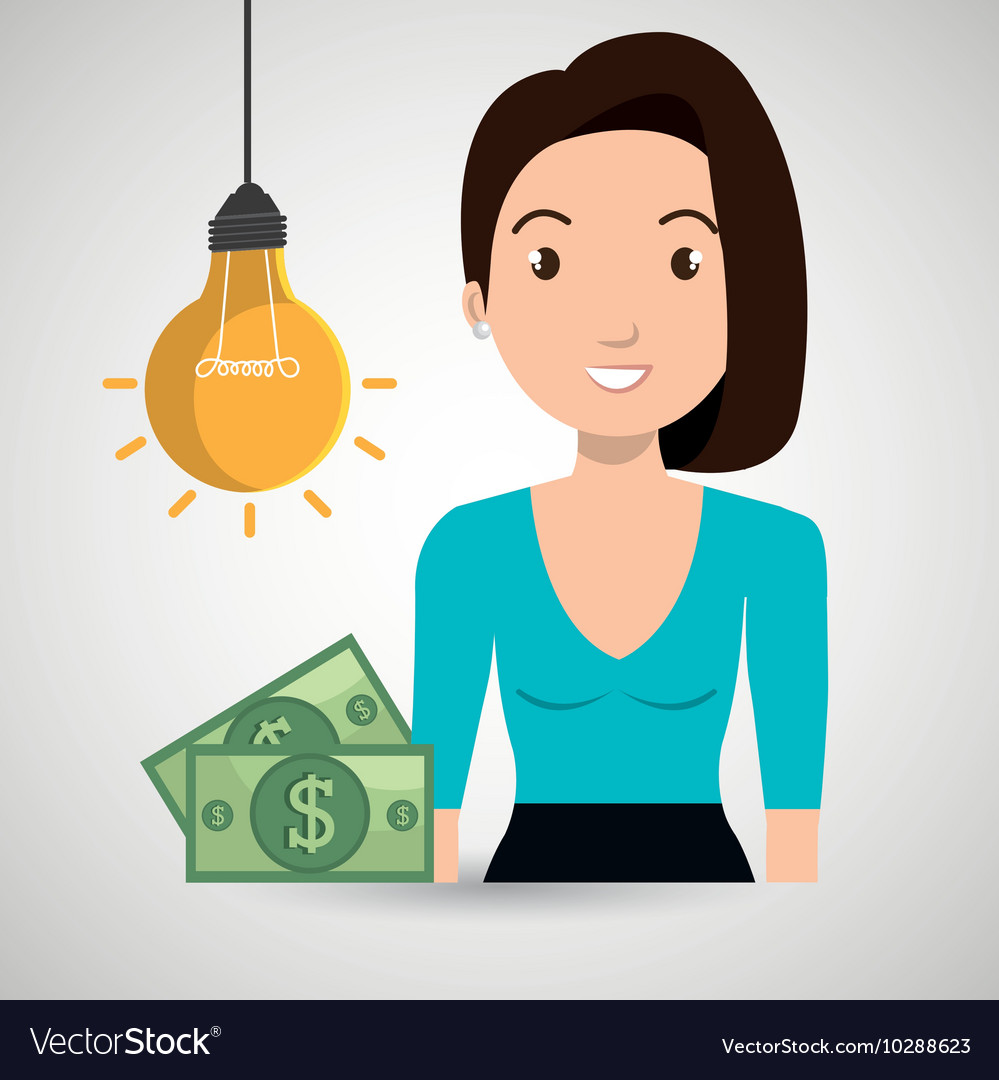 Woman money idea