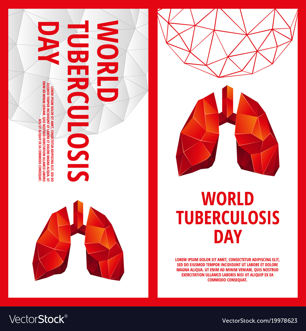 World tuberculosis day flyer template Royalty Free Vector