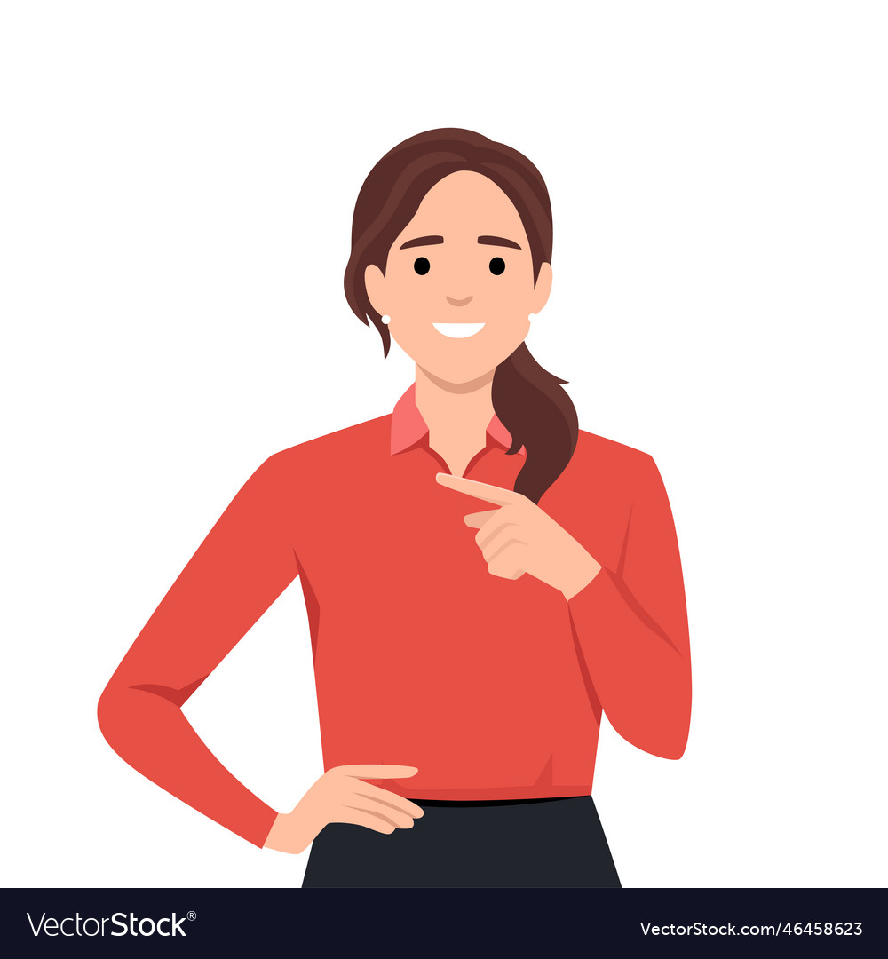 Young beautiful brunette businesswoman smiling Vector Image