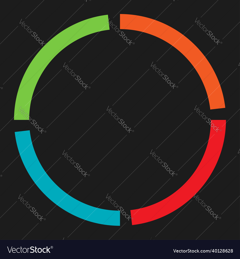 4 Teilschnitt segmentiert Kreis abstrakt gestrichelt Vector Image 4 Teilschnitt segmentiert Kreis abstrakt gestrichelt