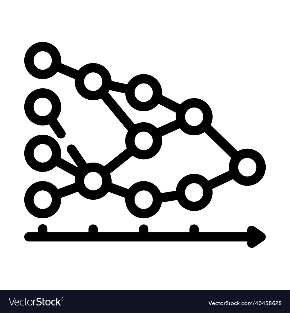 Algorithm data science line icon vector image Algorithm data science line icon