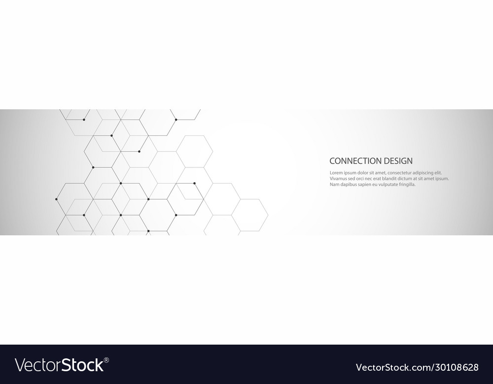 Banner design global connection with lines vector image Banner design global connection with lines
