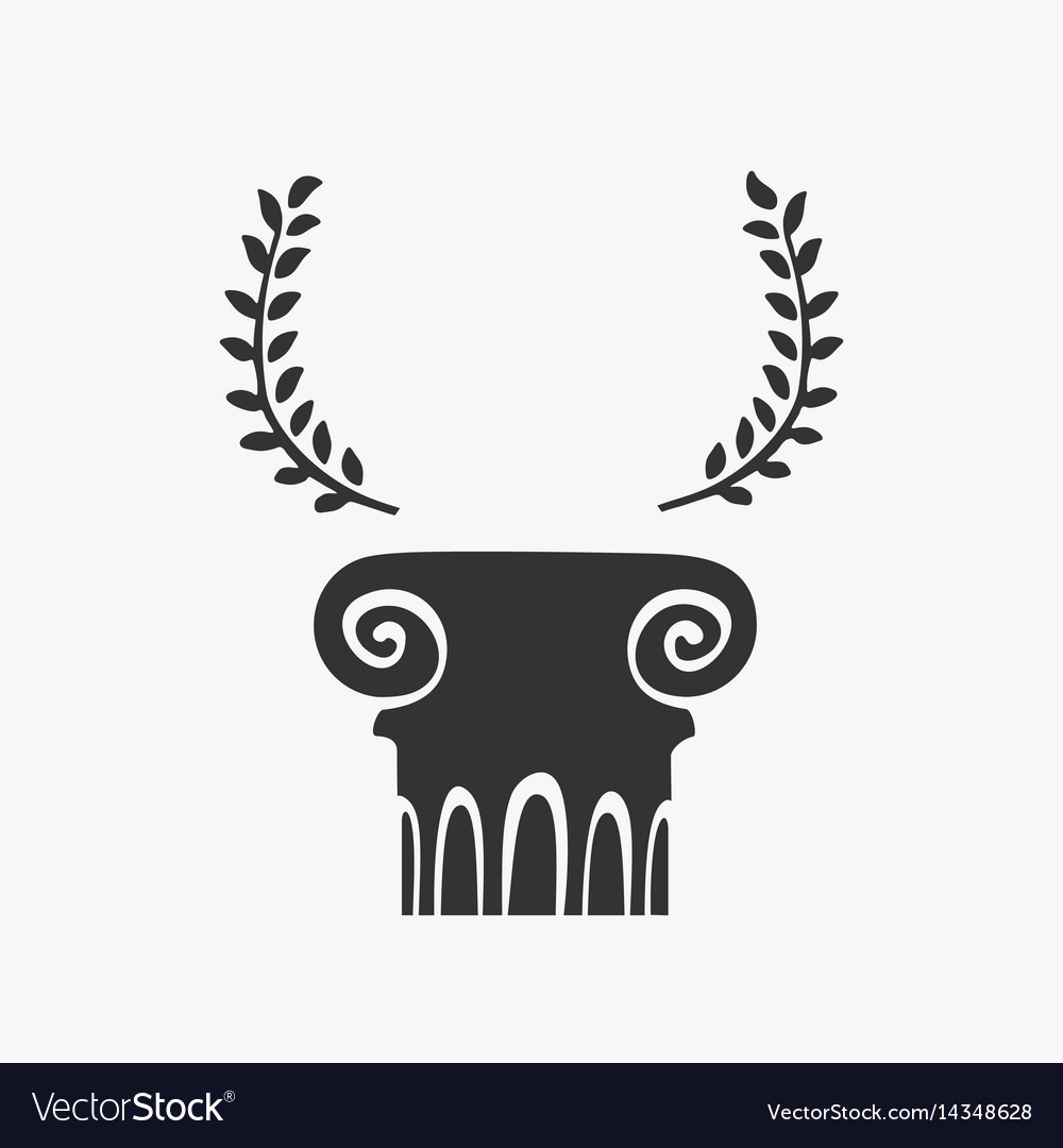 Column Laurel Leaf Royalty Free Vector Image - Vectorstock