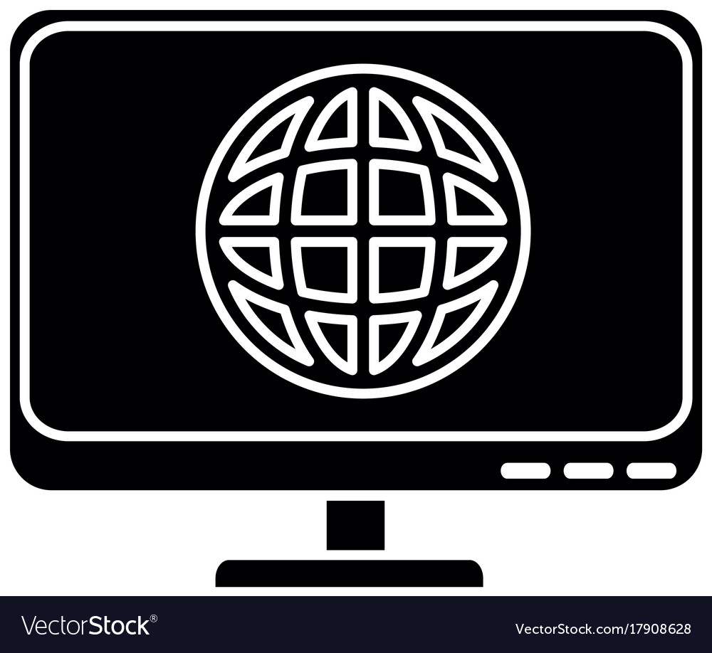 Computer display with planet