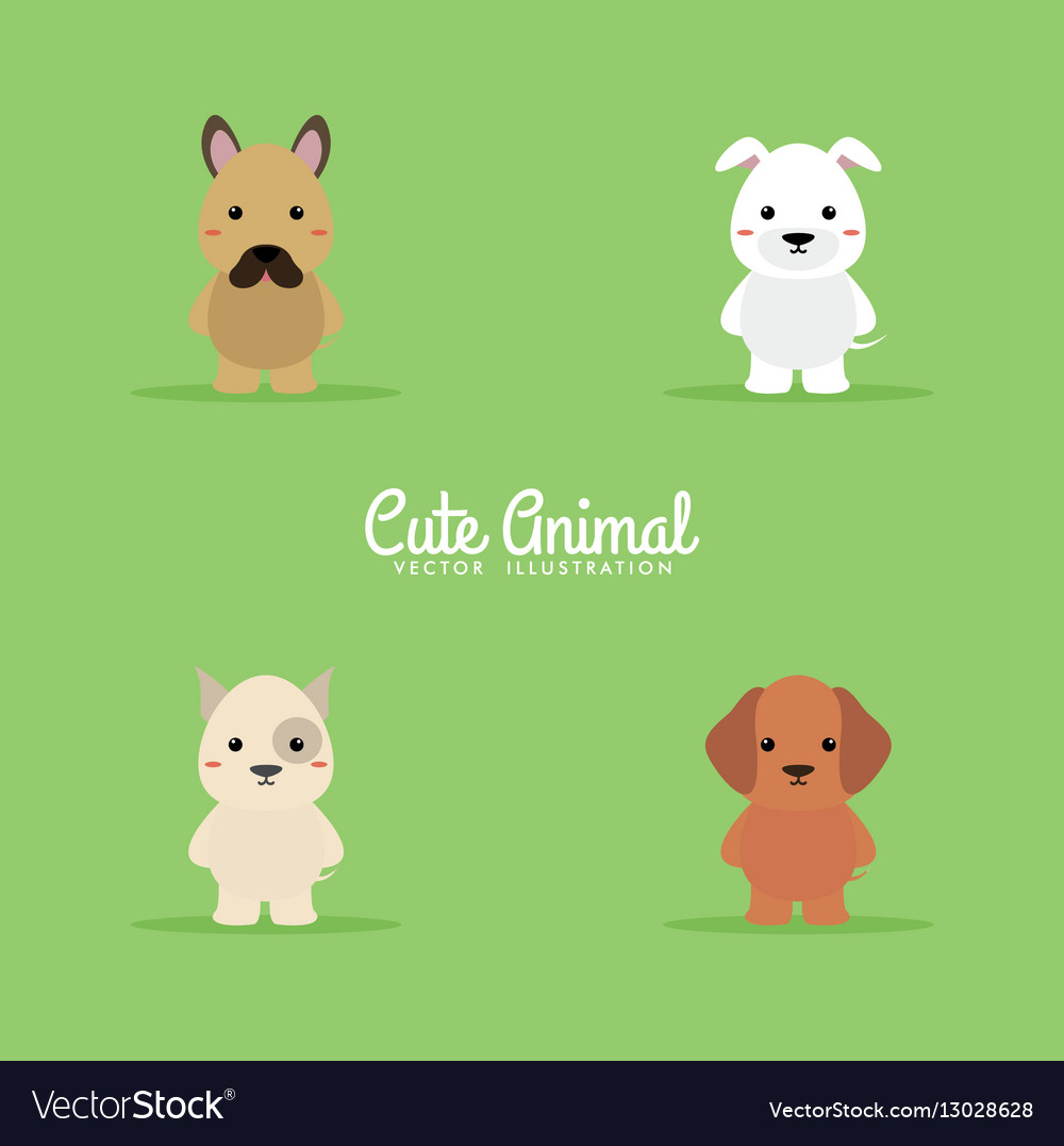 Cute cartoon dogs