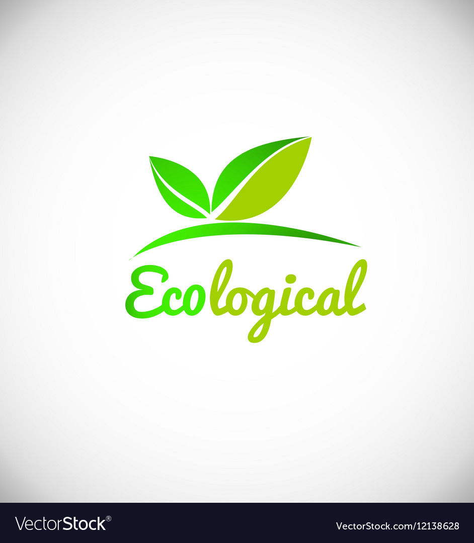 Ecological green leaf logo icon design Royalty Free Vector