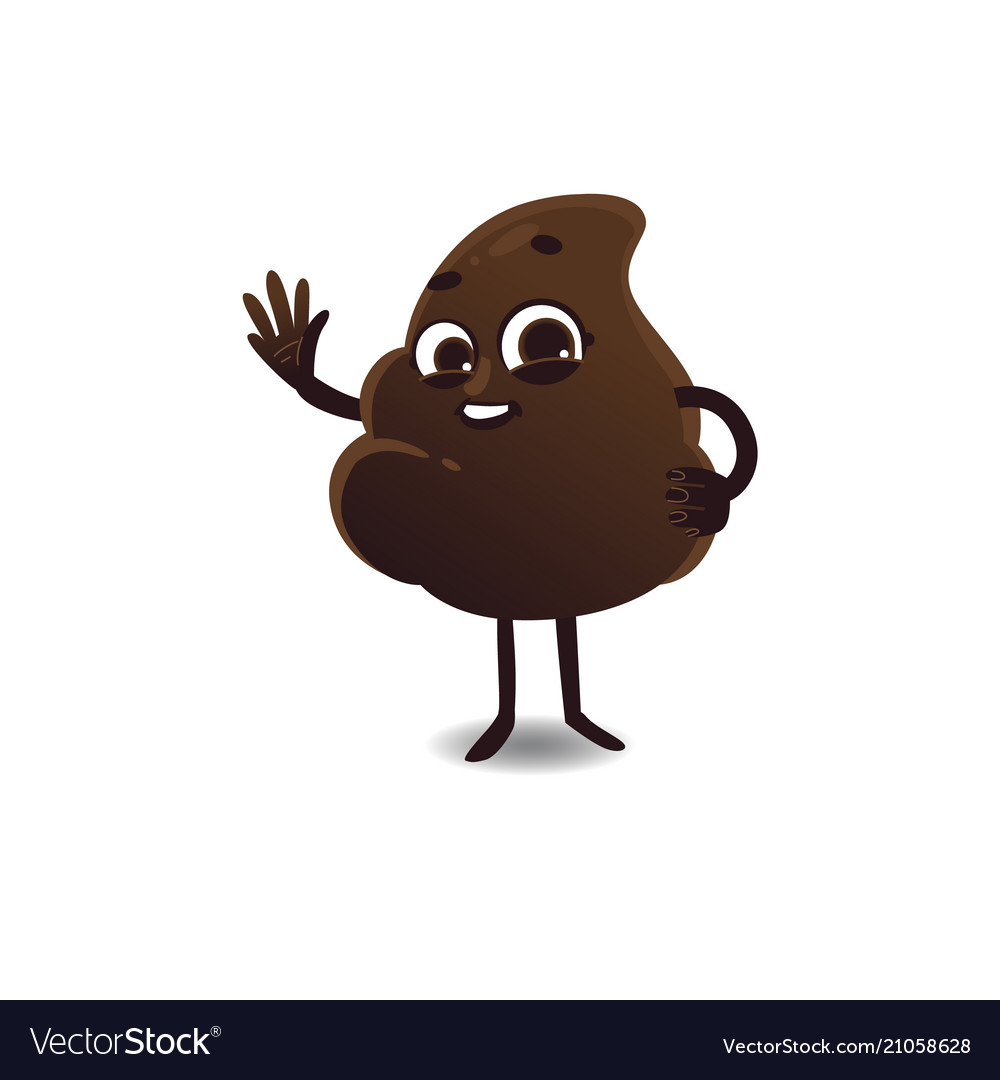 Flat poop waving hand