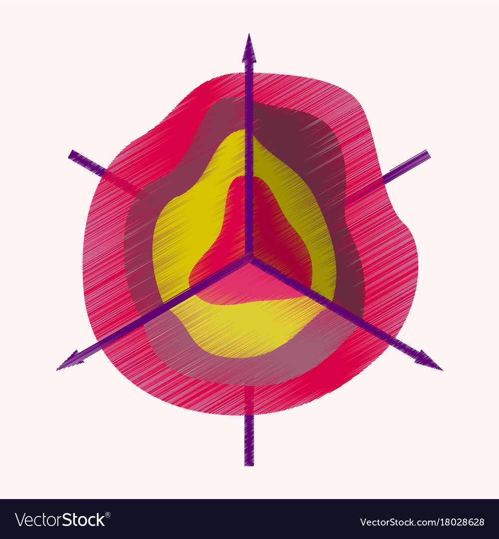 Flat shading style icon 3d chart