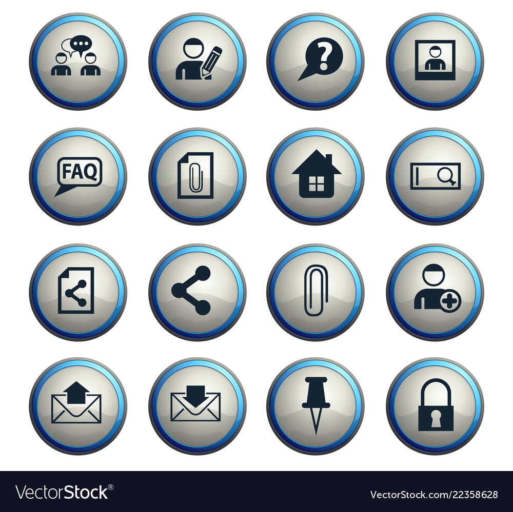 Forum interface icon set