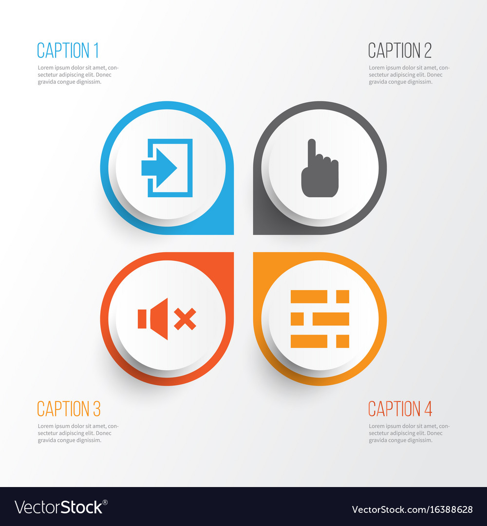 Interface icons set collection of cursor