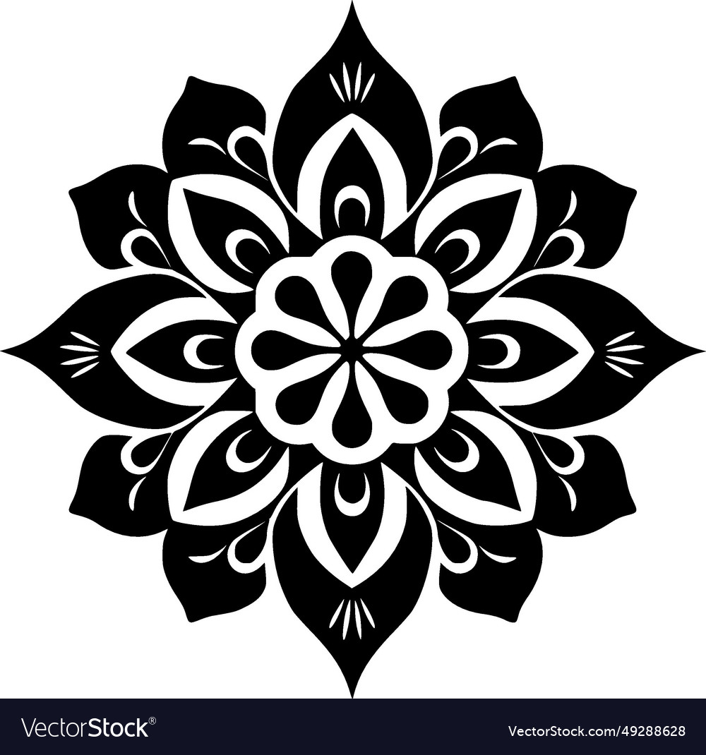 Mandala - minimalistisches und flaches Logo