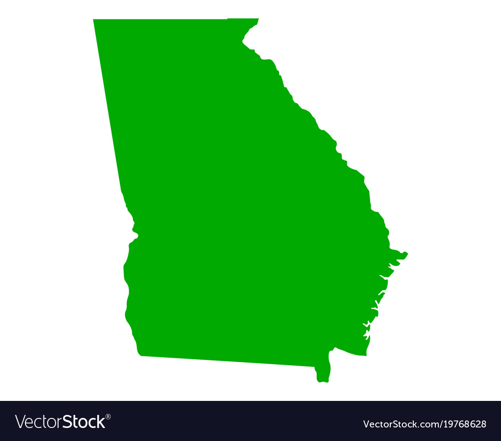 Map of georgia Royalty Free Vector Image - VectorStock