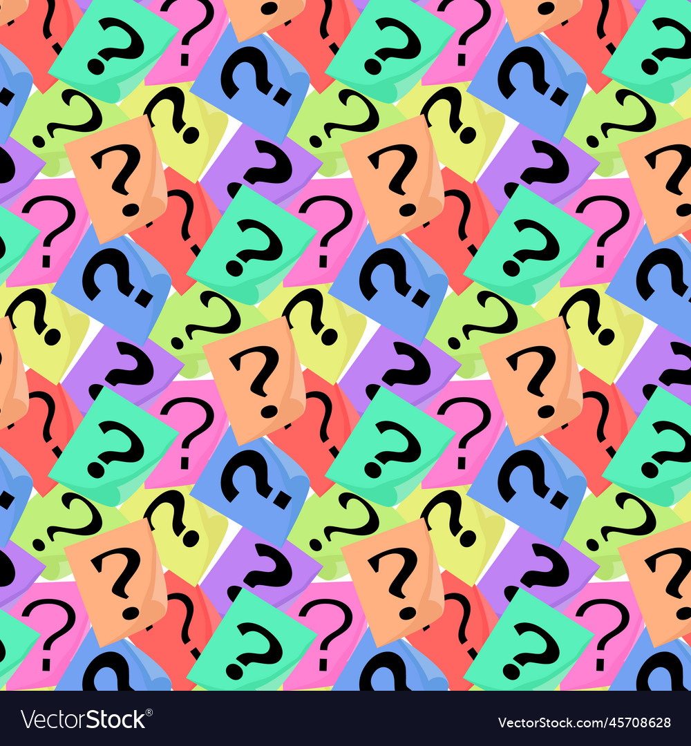 Multicolored stickers with question marks vector image Multicolored stickers with question marks